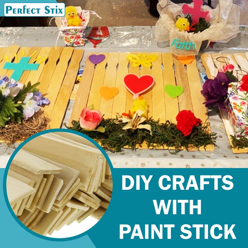 Perfect Stix - PAINT12-100 12" Wooden Paint Paddle Stirrer Sticks Length (Pack of 100) - Image 4